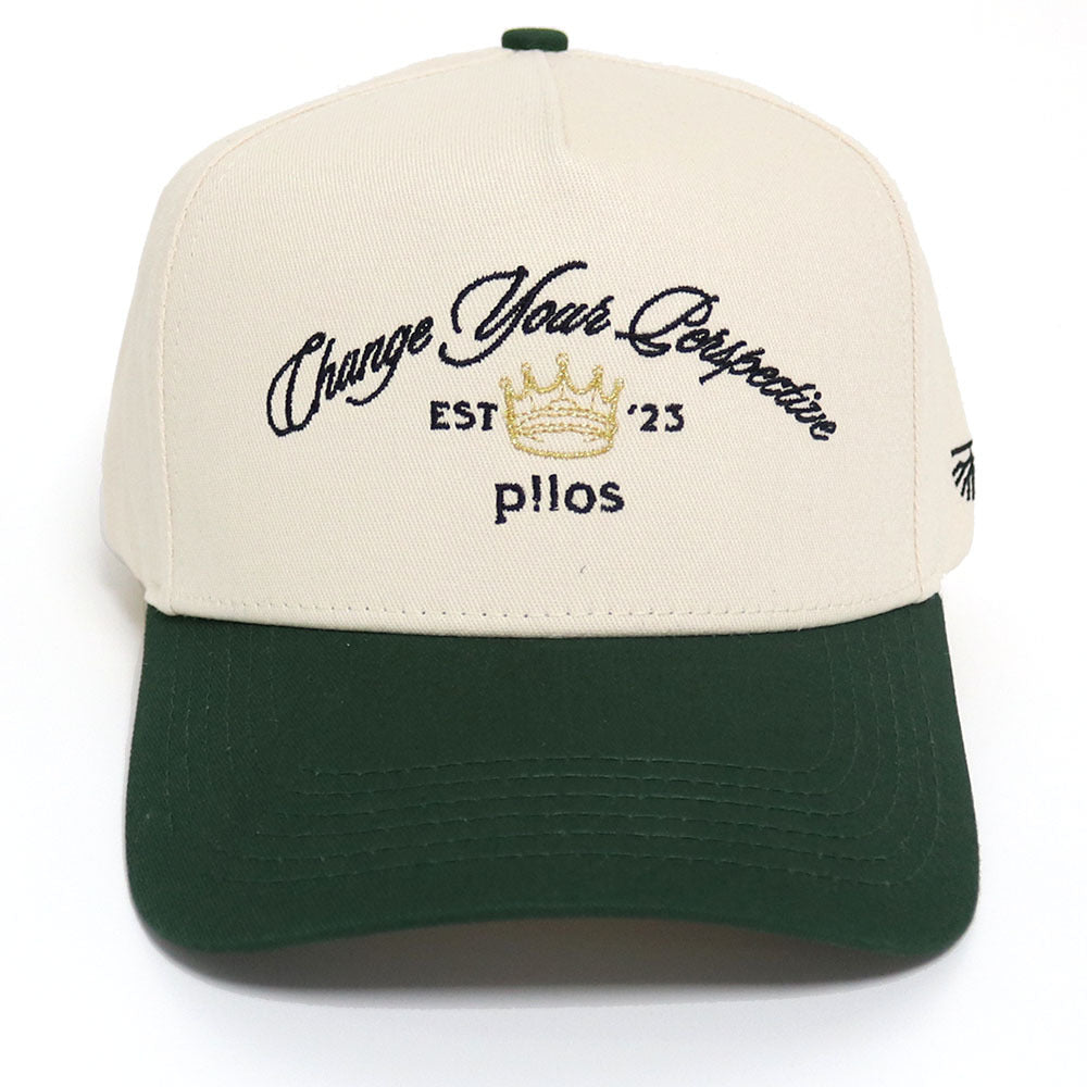 CHANGE YOUR PERSPECTIVE | GREEN & NATURAL HAT