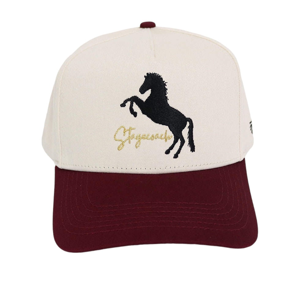 STAGECOACH | MAROON & NATURAL HAT