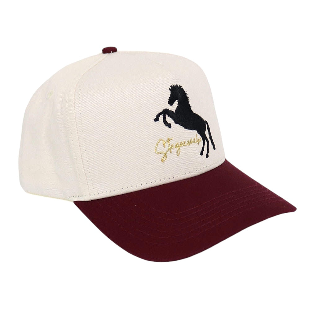 STAGECOACH | MAROON & NATURAL HAT